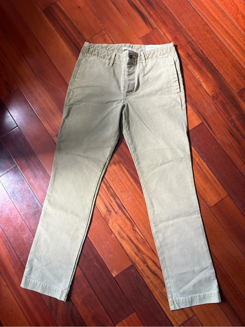 SKU imogene + Willie Slim Straight field tan jeans